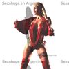 Trikini de vinilo dos tiras rojo